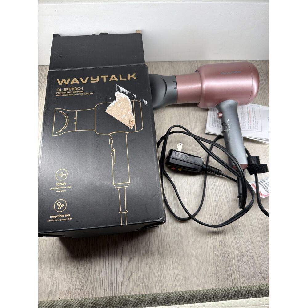 Hair Dryer, Blown Away Ionic Hair Dryer for Curly Hair with Diffuser, 1875W Fast